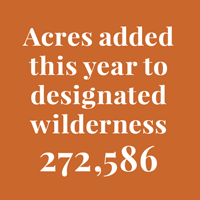 Acres added this year to designated wilderness - 272,586