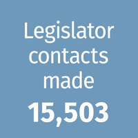 Legislator contacts made - 15,503