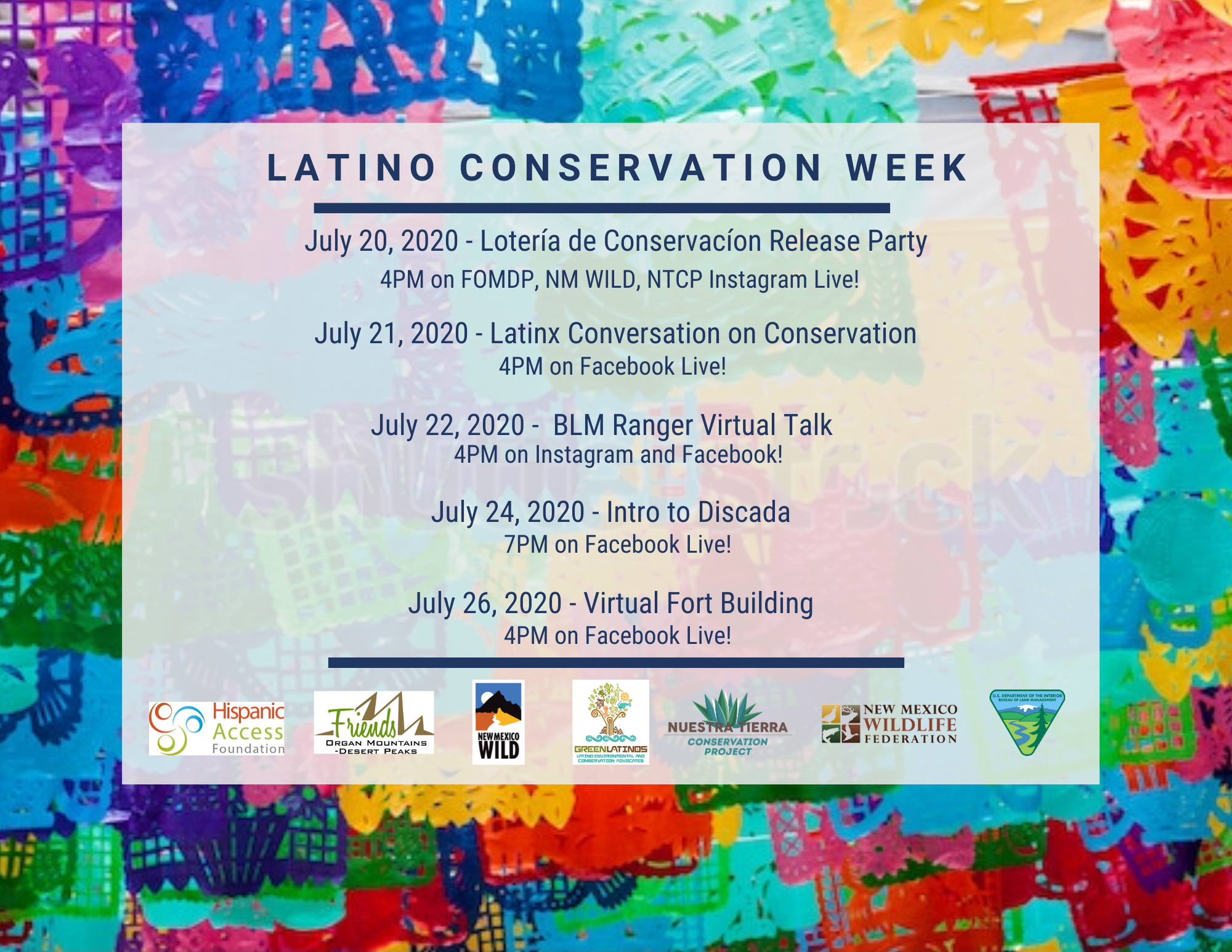 Local conservation organizations celebrate Latino Conservation Week in New Mexico virtually, July 18-26