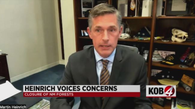 Sen. Heinrich shares concerns about national forest closures in New Mexico