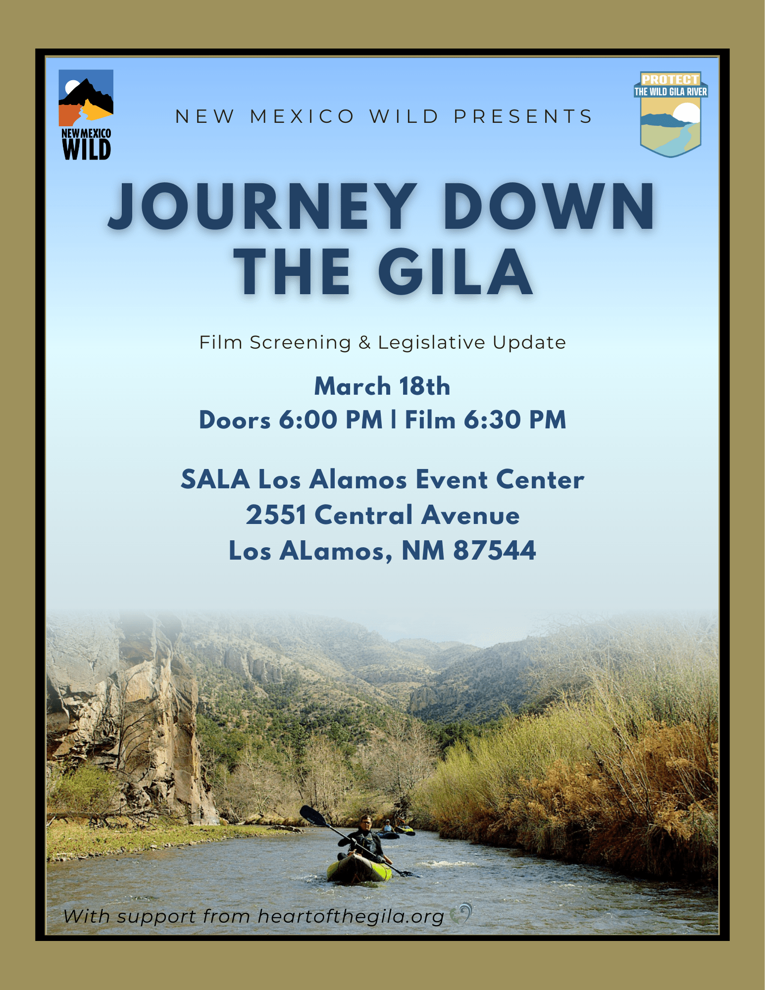 Journey Down the Gila Film Screening- Los Alamos